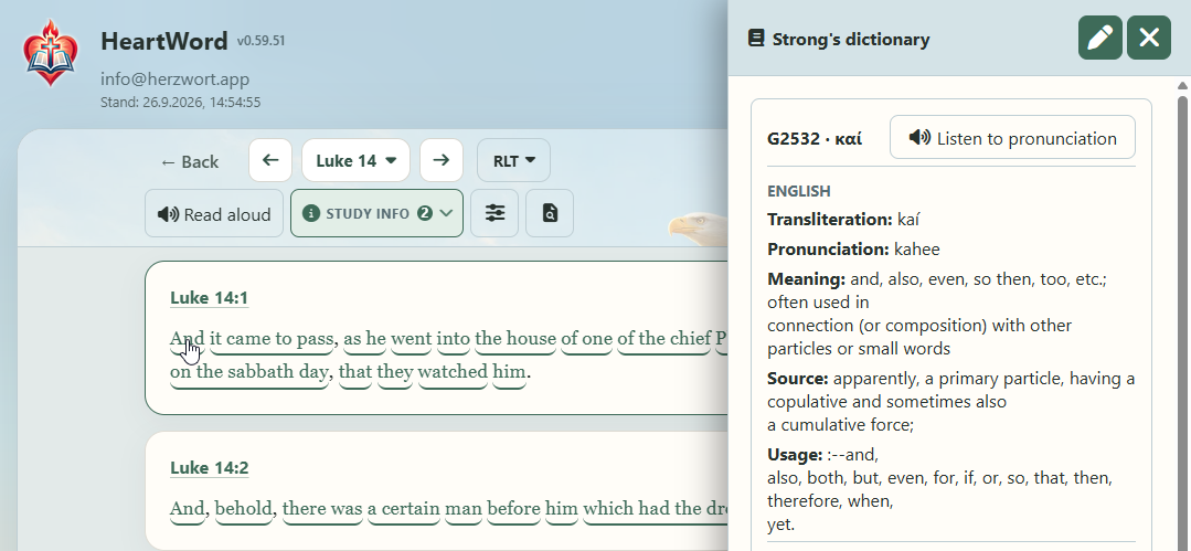 Strong's entry with original word, meaning and pronunciation
